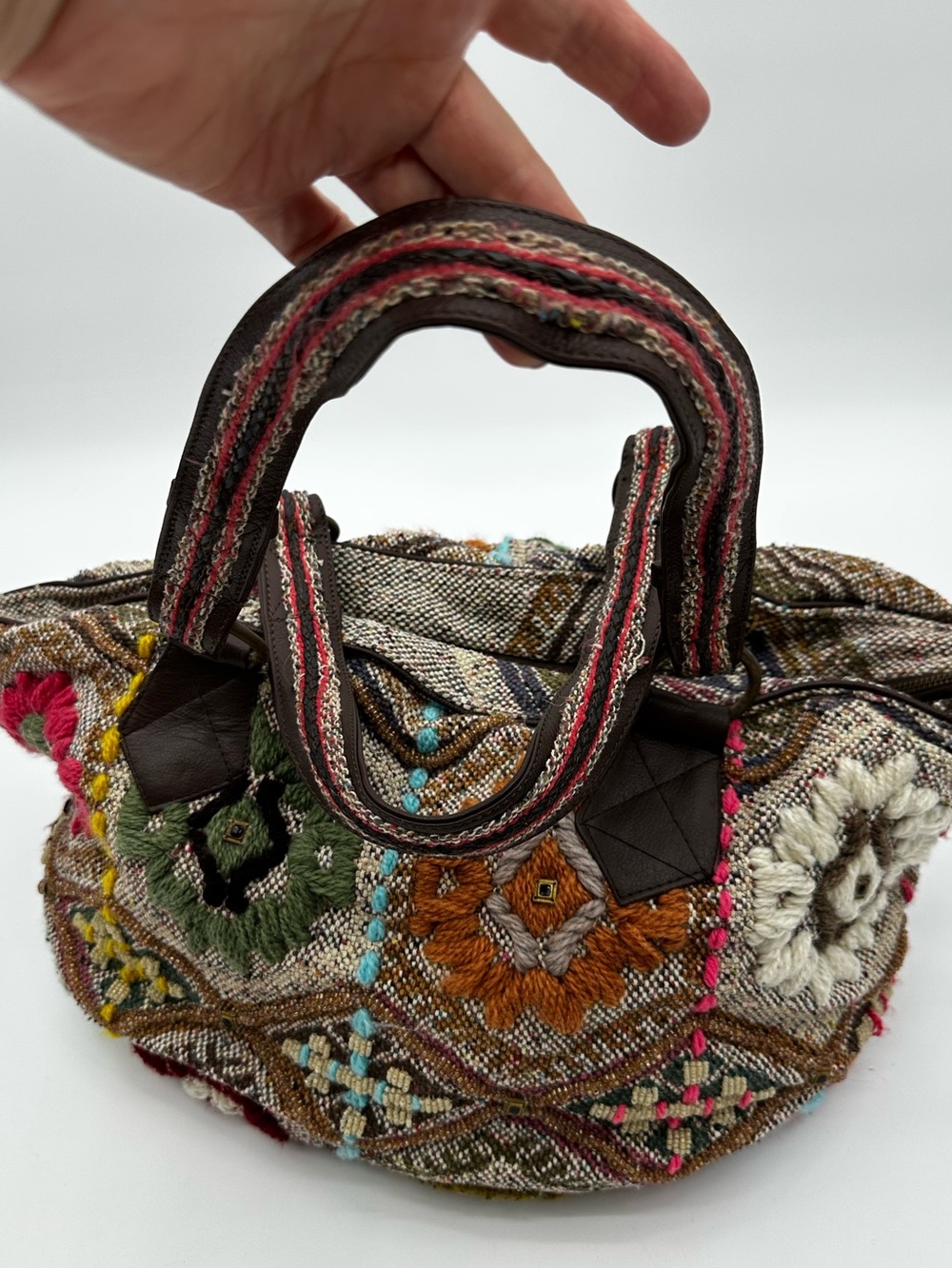 Anthropologie Miss Albright Y2K vagabond style Embroidered Bohemian Bag - Picture 12 of 13